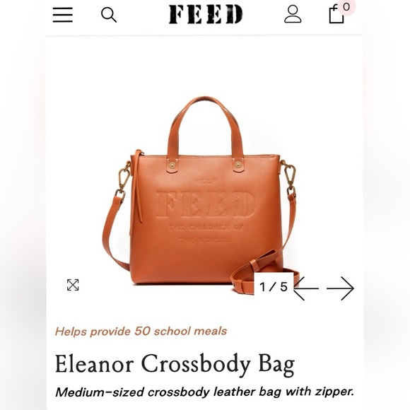 FEED Eleanor Crossbody Bag
Medium-sized crossbody leather bag with zipper $158 - Picture 2 of 8